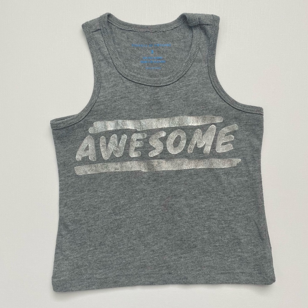 Rockets of Awesome Gray & Silver AWESOME Toddler Girls’ Tank